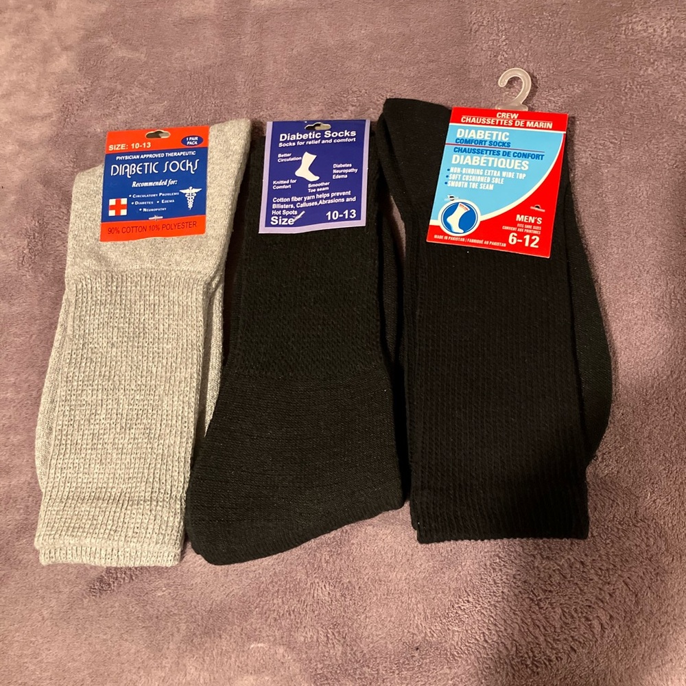 Diabetic Socks Set - Gray and Black
